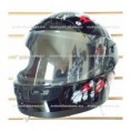 Casco Cerrado con Gráficos (negro brillante) talla G-XG